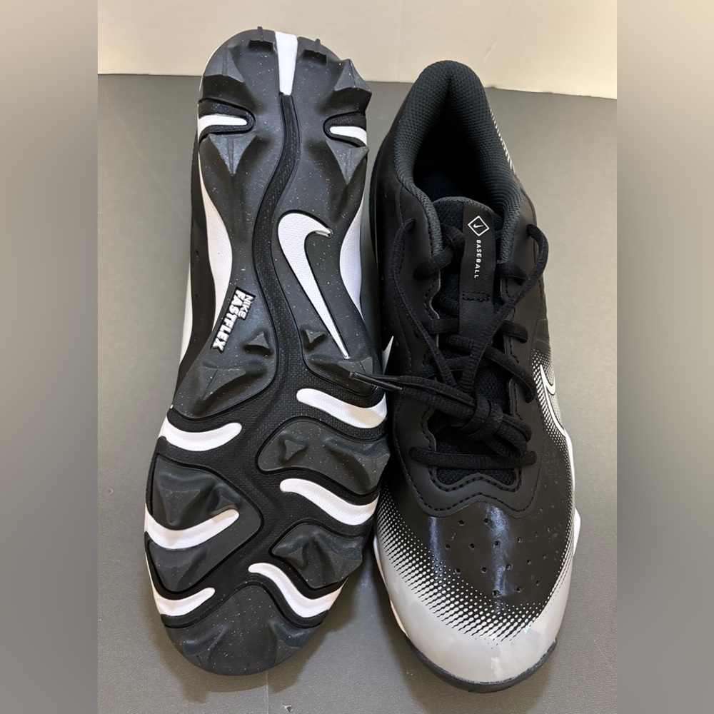 Nike Alpha Huarache 4 Keystone Black White Grey Men's Baseball Cleats sz New - Picture 3 of 6